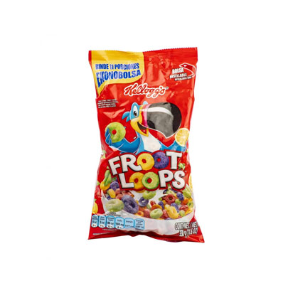  Kellogg's Froot Loops - Bolsa de cereales reducidos en azúcar,  1 onza (paquete de 96) : Comida Gourmet y Alimentos