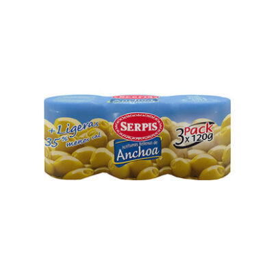 Aceitunas El Serpis Anchoa Ligera 3 Pack.