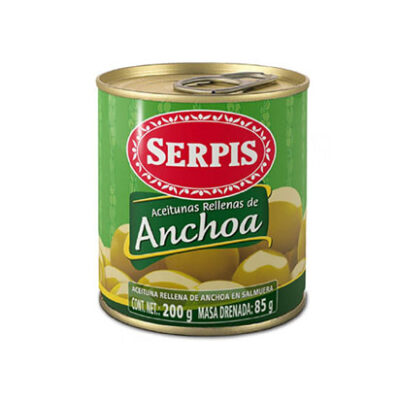 Aceitunas Serpis Rellenas De Anchoa 200 Gr