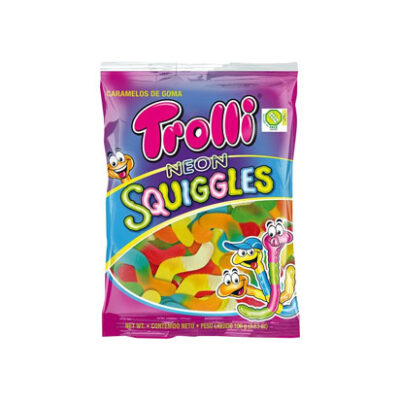 Caramelo Trolli Squiggles Neon 3.53 Oz.