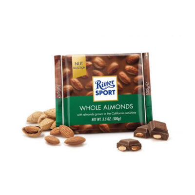 Chocolate Ritter Sport Con Almendras 100 Gr.