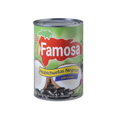 Habichuelas Negras Con Coco La Famosa 15 Oz