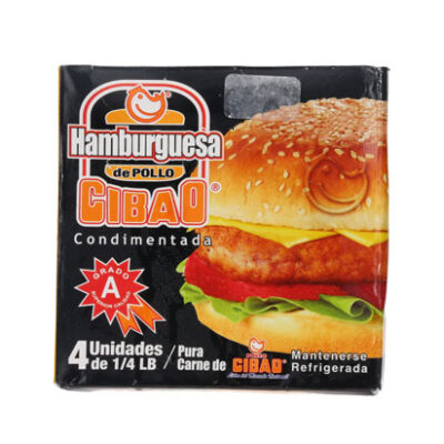 Hamburguesa De Pollo Cibao 4 Uds De 1/4 Lb
