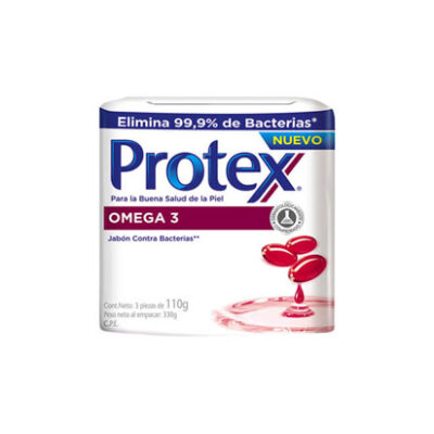 Jabón Antibacterial Protex Omega 3 110g 3 Pack