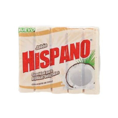 Jabón Hispano Coco Octagonal 5 Uds.