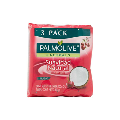 Jabón Palmolive Hidratante Cereza Y Coco 3 Pack