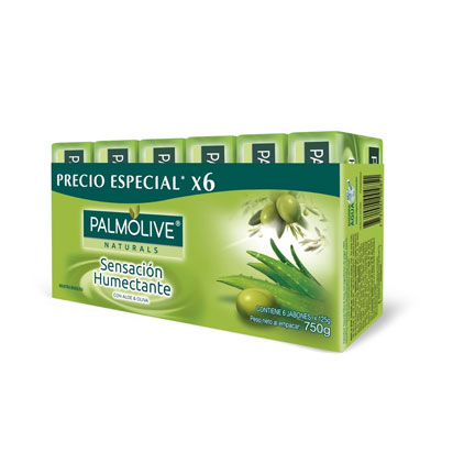 Jabón Palmolive Hidratante Oliva Y Aloe 6 Pack.