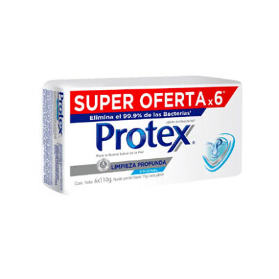 Jabón Protex Antibacterial Limpieza Profunda 6 Pack
