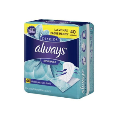 Protectores Intimos Always Respirab 40 Uds.