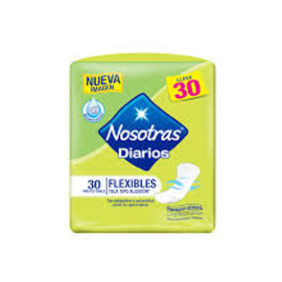 Protectores Íntimos Nosotras Flex Estuche 30 Uds.