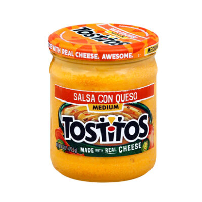 Salsa Tostitos Con Queso Medium 15 Oz