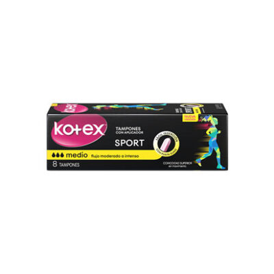 Tampones Kotex Sport C/Aplic Medio 8 Uds.