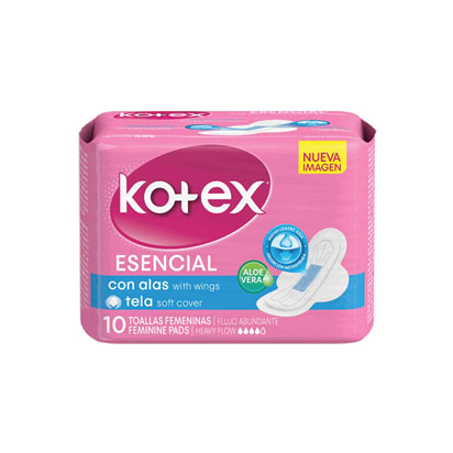 Toallas Sanitarias Kotex Esencial 10 Uds.