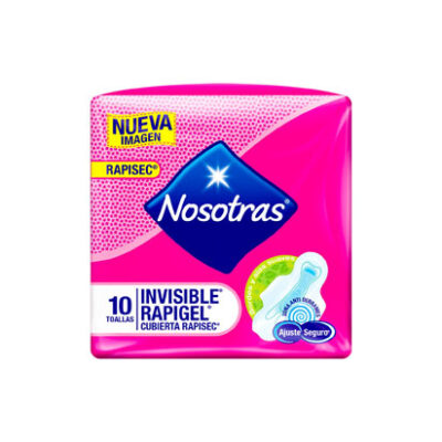 Toallas Sanitarias Nosotras Invisible Rapigel 10 Uds