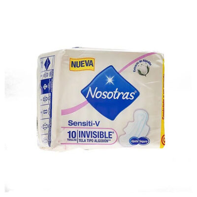 Toallas Sanitarias Nosotras Invisible Sensitive 10 Uds.