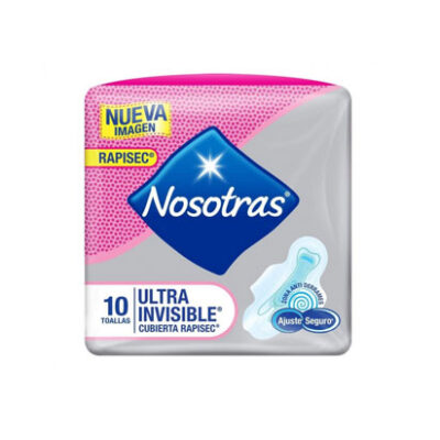 Toallas Sanitarias Nosotras Ultra Invisible Rapisec 10 Uds.